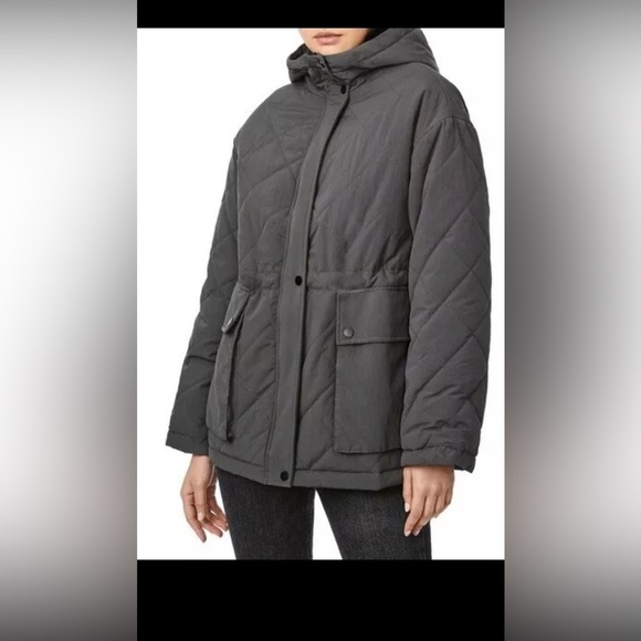 Bernardo Nordstrom Eco-Minded Women’s Hooded Full Zip Quilted Puffer Sage, S - Picture 14 of 14